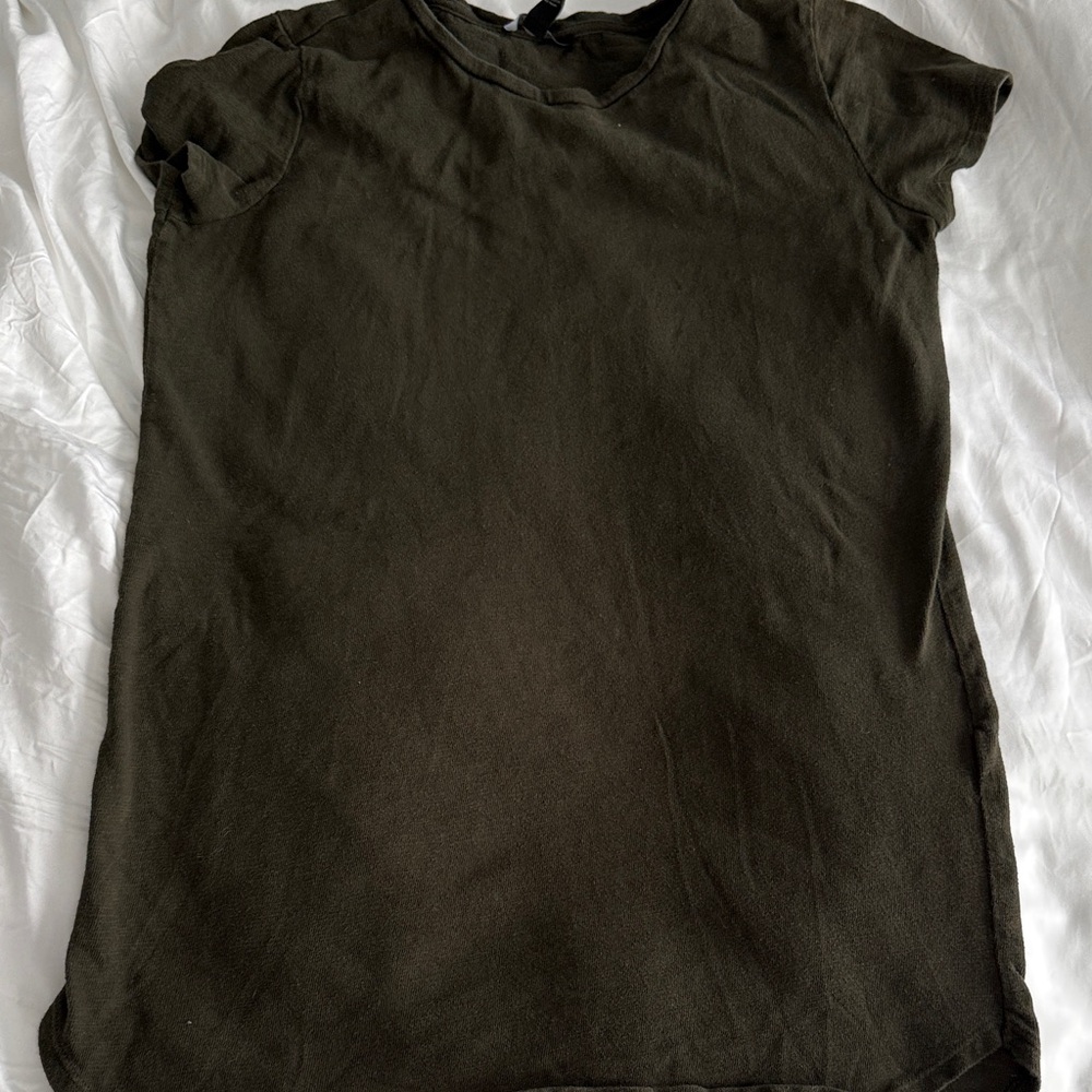 Forever21 Dark Olive Crew Neck Tee